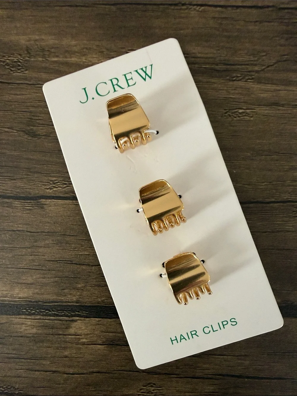 J. Crew Hair Clips. Set of three.